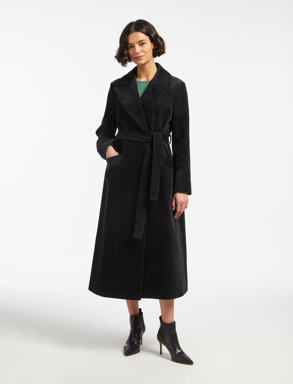 Roxanne Corduroy Coat - Black