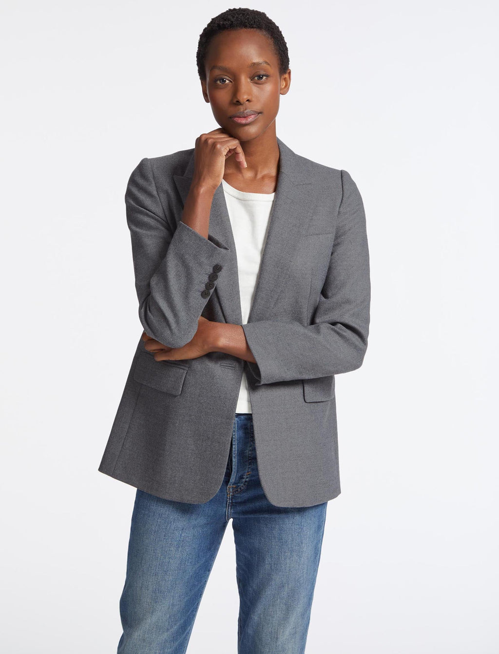 Ladies grey clearance blazer