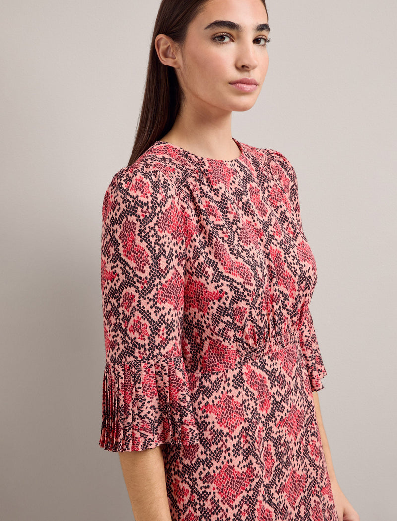 Tibi Maxi Dress - Pink Snakeskin Print