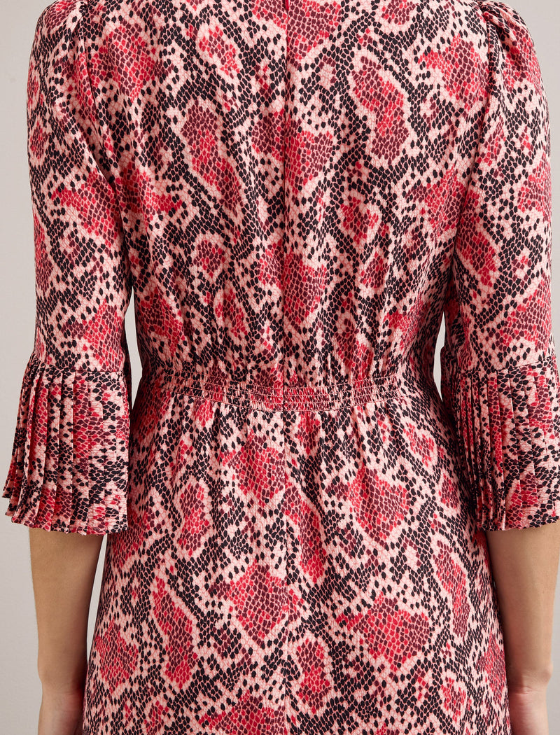 Tibi Maxi Dress - Pink Snakeskin Print