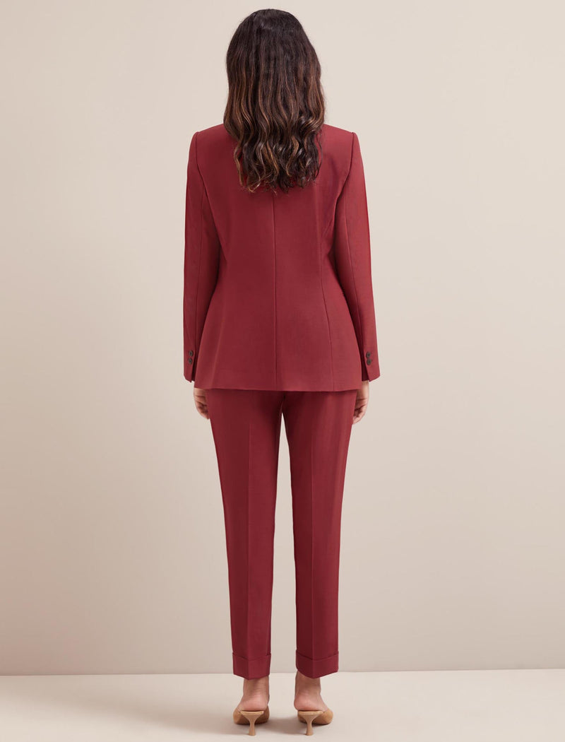 Jamie New Wool Blazer - Dark Red