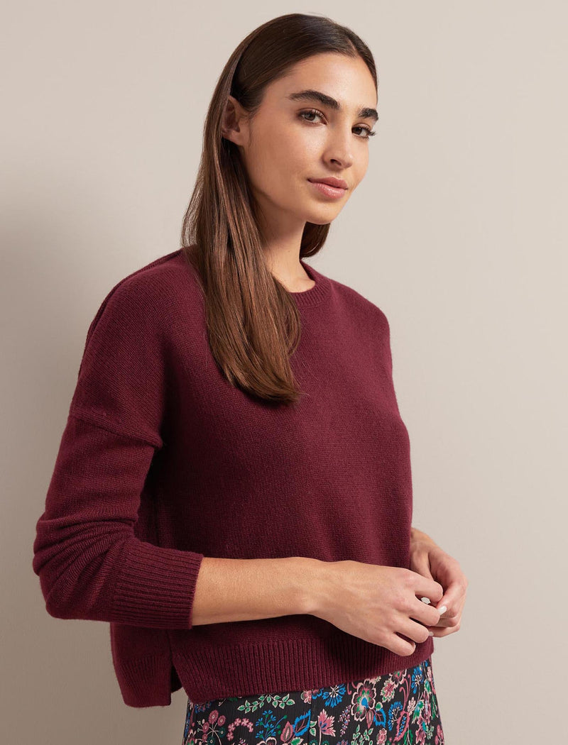 Lainey Cashmere Jumper - Burgundy