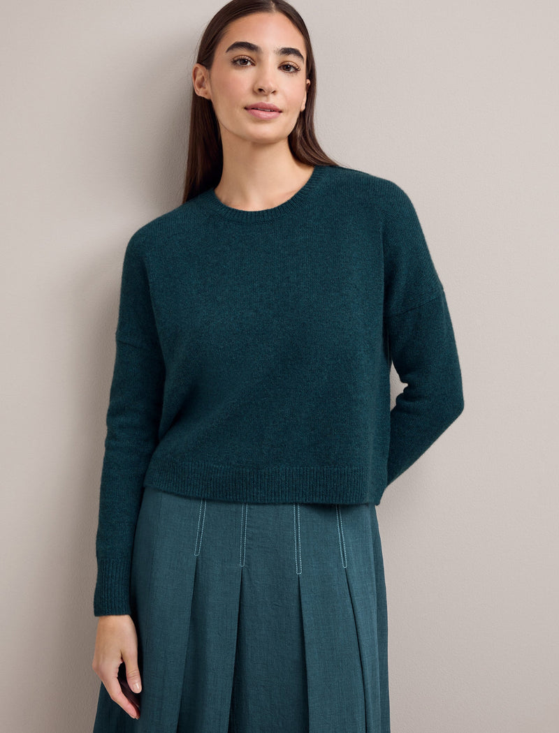 Lainey Cashmere Jumper - Petrol Blue