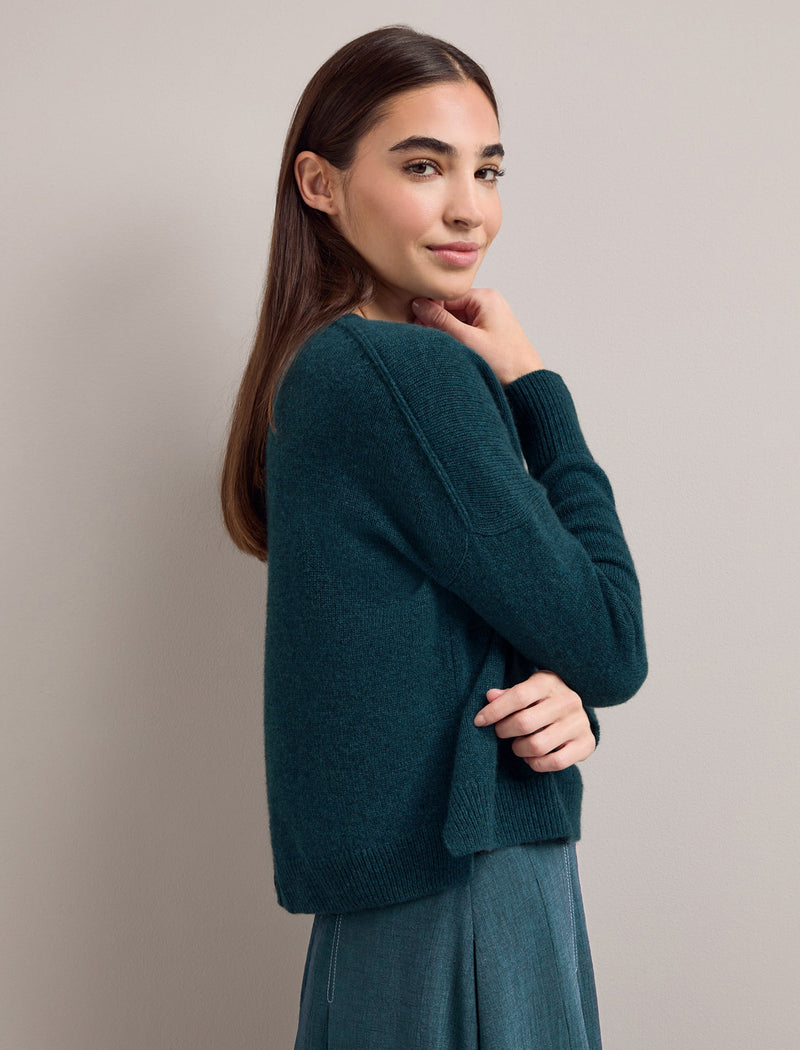 Lainey Cashmere Jumper - Petrol Blue