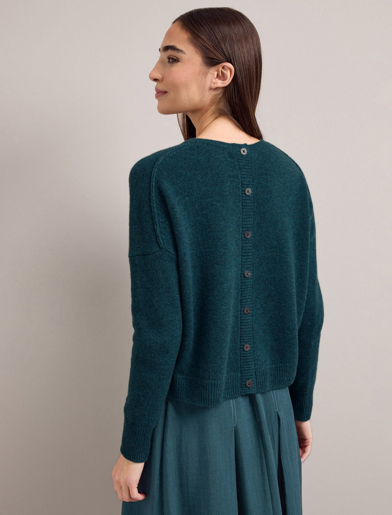 Lainey Cashmere Jumper - Petrol Blue