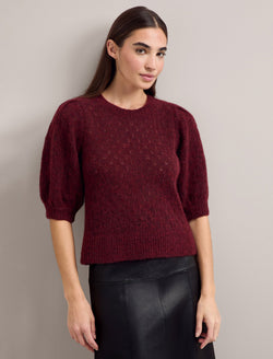 Jolie Alpaca Jumper - Burgundy