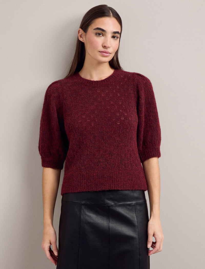 Jolie Alpaca Jumper - Burgundy