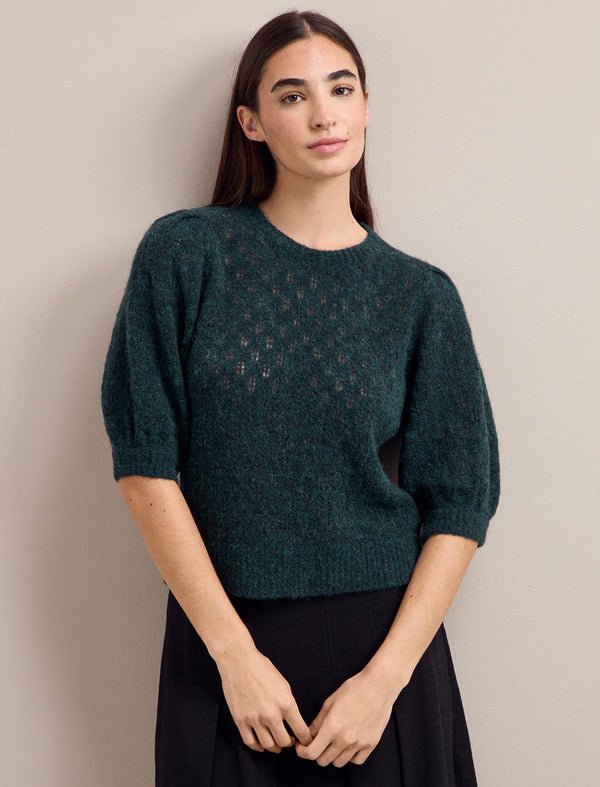 Jolie Alpaca Jumper - Dark Green