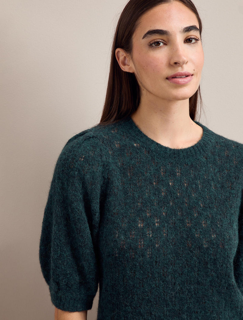 Jolie Alpaca Jumper - Dark Green