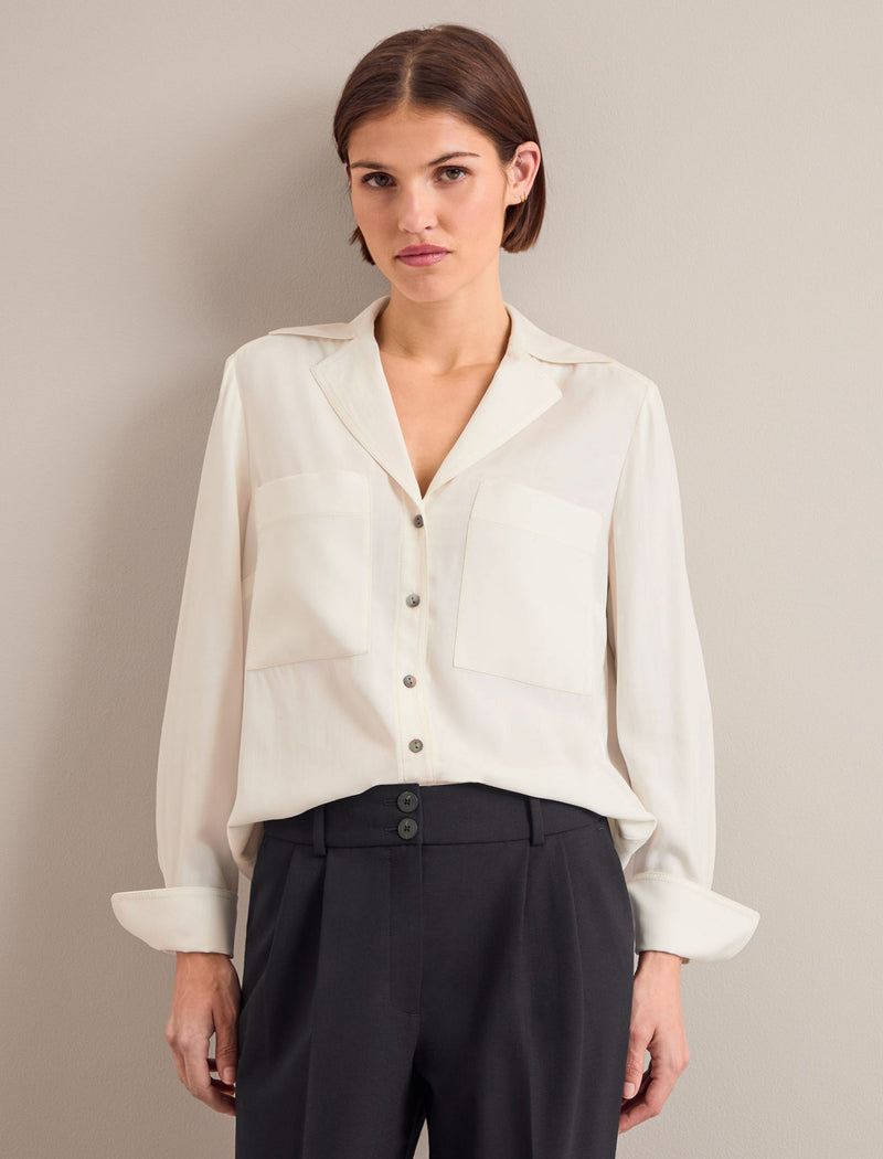 Spencer Silk Shirt - Cream