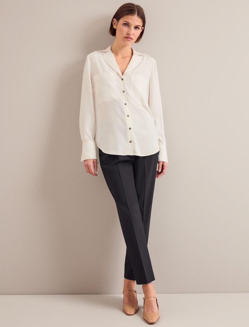 Spencer Silk Shirt - Cream