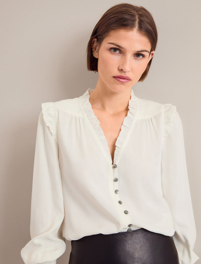 Stella Silk Shirt - Cream