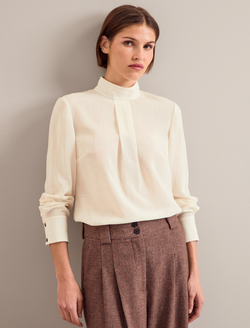 Riley Techni Voile Blouse - Cream