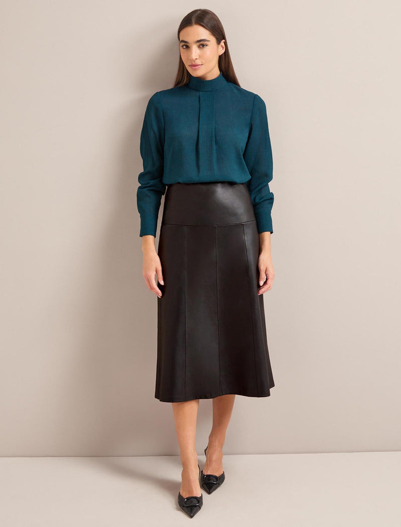 Riley Techni Voile Blouse - Petrol Blue