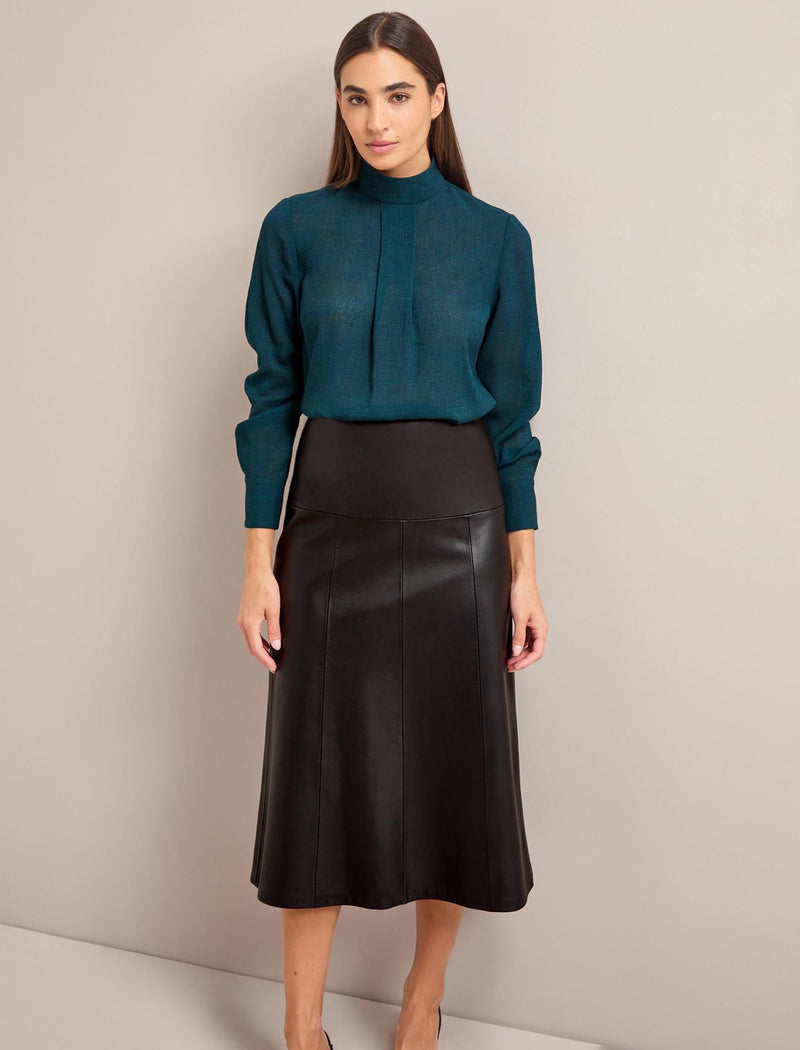 Riley Techni Voile Blouse - Petrol Blue