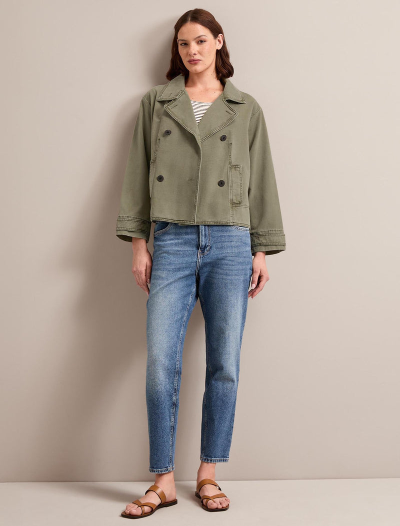 Rory Cotton Twill Jacket - Khaki