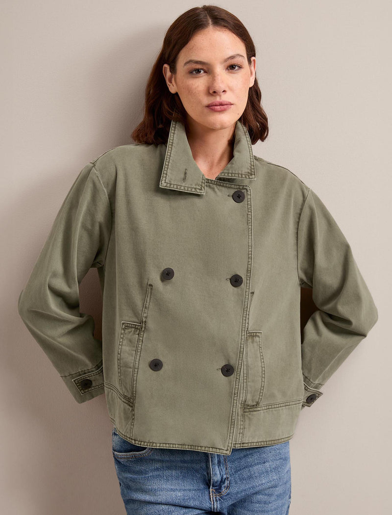 Rory Cotton Twill Jacket - Khaki
