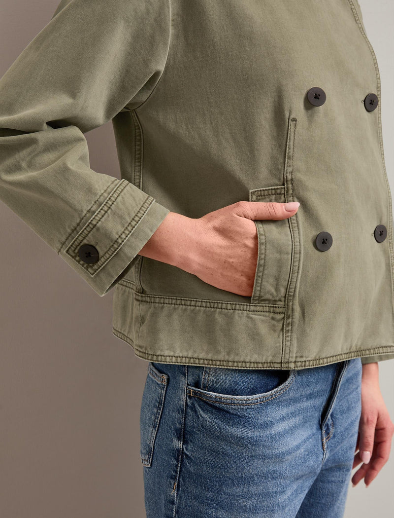 Rory Cotton Twill Jacket - Khaki