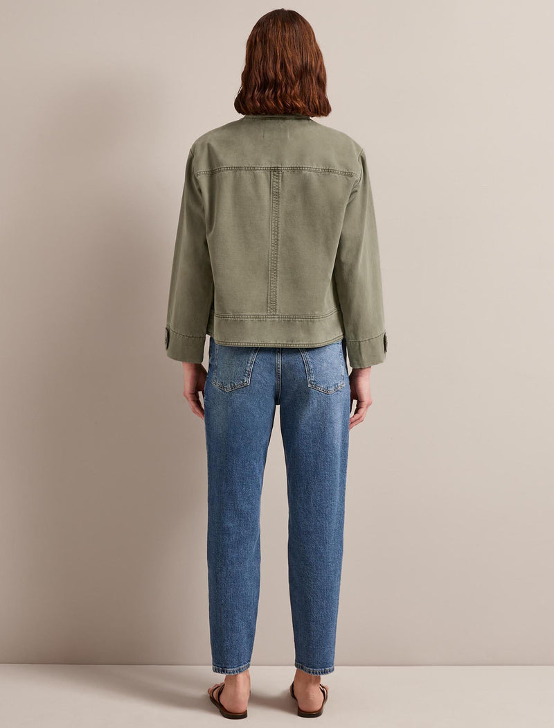 Rory Cotton Twill Jacket - Khaki