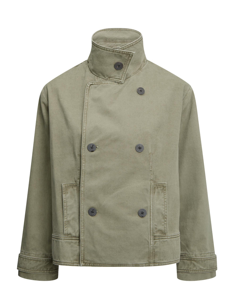 Rory Cotton Twill Jacket - Khaki