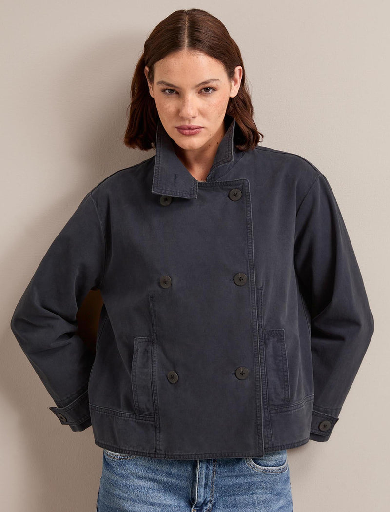 Rory Cotton Twill Jacket - Navy