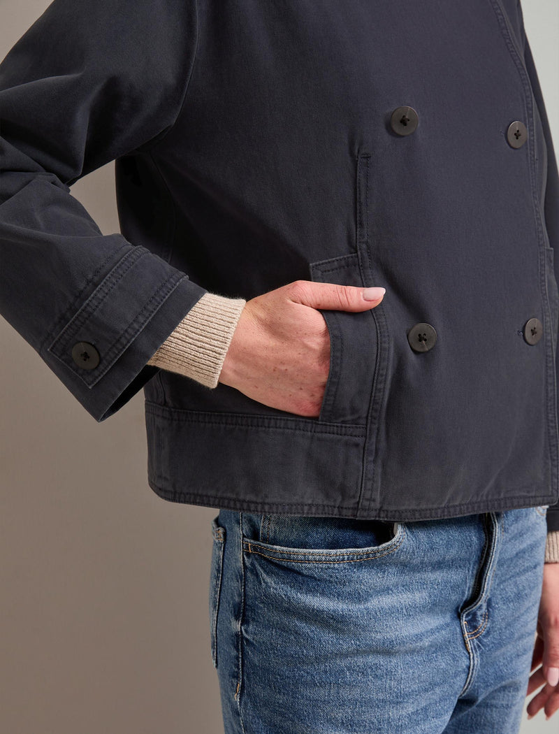 Rory Cotton Twill Jacket - Navy