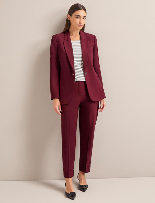 Jamie New Wool Blazer - Burgundy