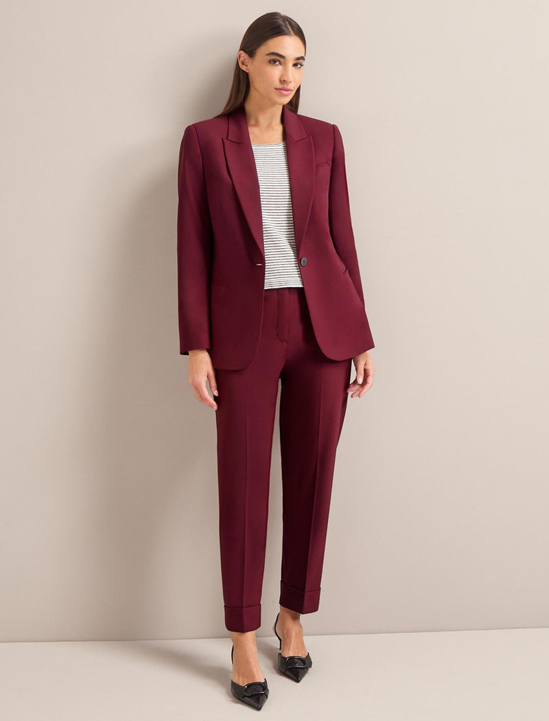 Jamie New Wool Blazer - Burgundy