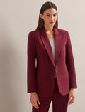 Jamie New Wool Blazer - Burgundy