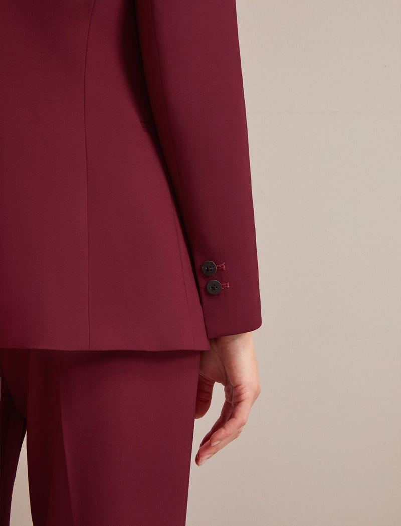 Jamie New Wool Blazer - Burgundy