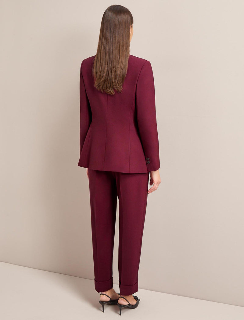 Jamie New Wool Blazer - Burgundy