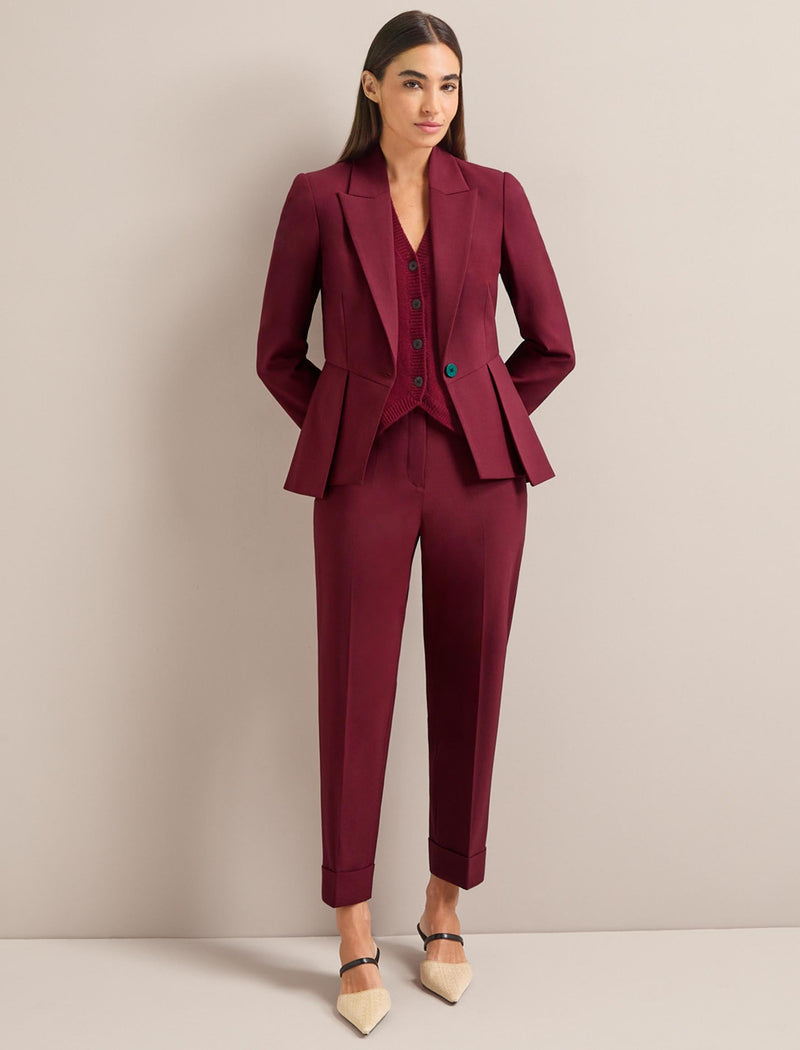 Audrey Wool Jacket - Burgundy