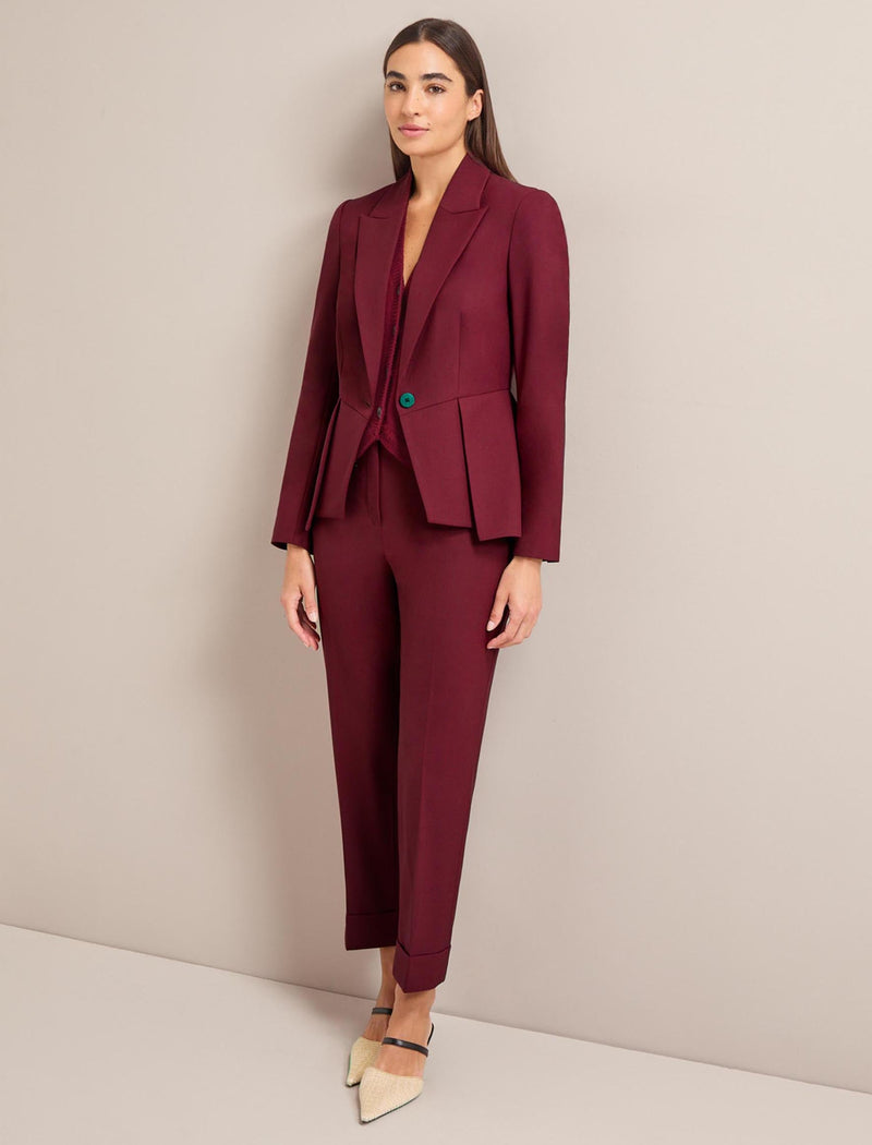 Audrey Wool Jacket - Burgundy