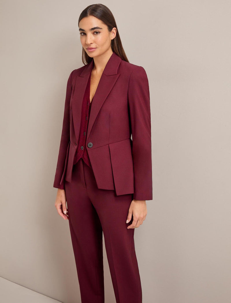Audrey Wool Jacket - Burgundy