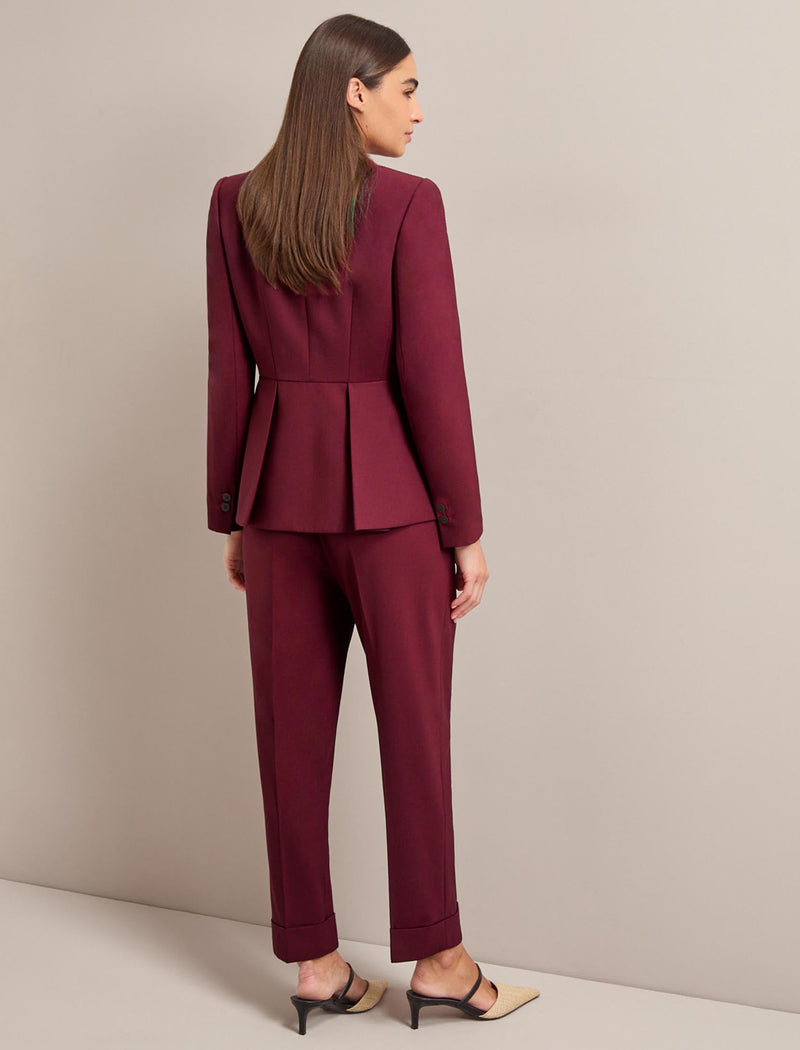 Audrey Wool Jacket - Burgundy