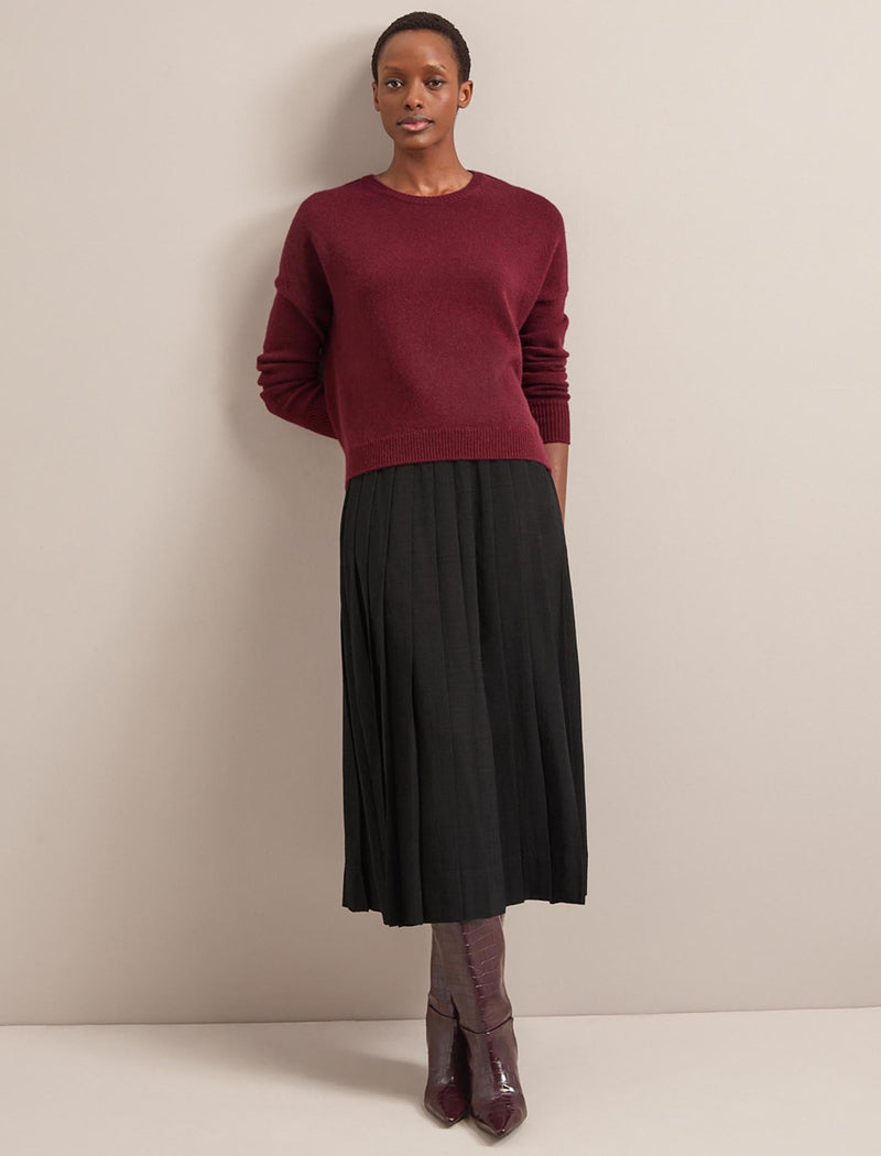 Lainey Cashmere Jumper - Burgundy