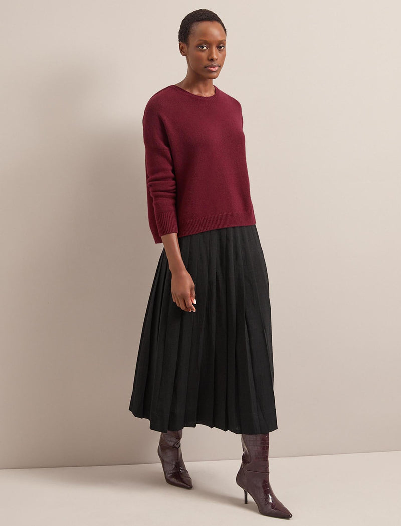 Lainey Cashmere Jumper - Burgundy