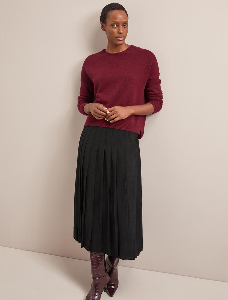Lainey Cashmere Jumper - Burgundy