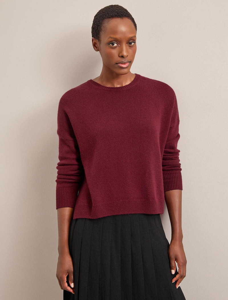 Lainey Cashmere Jumper - Burgundy
