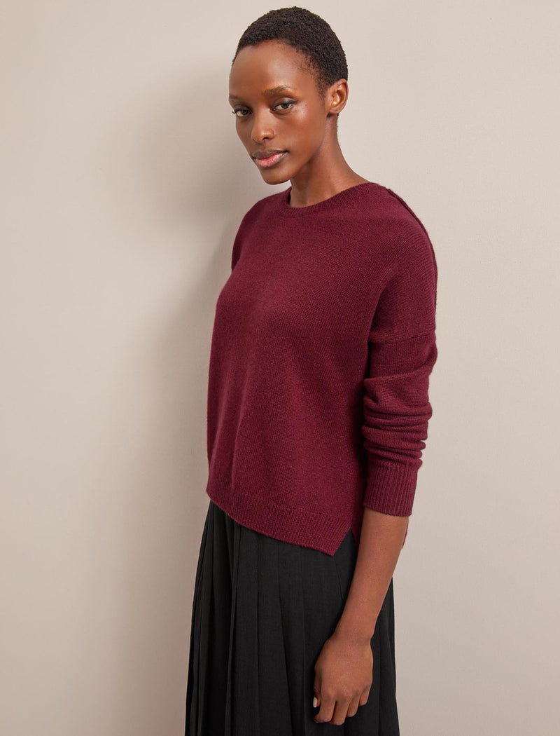 Lainey Cashmere Jumper - Burgundy