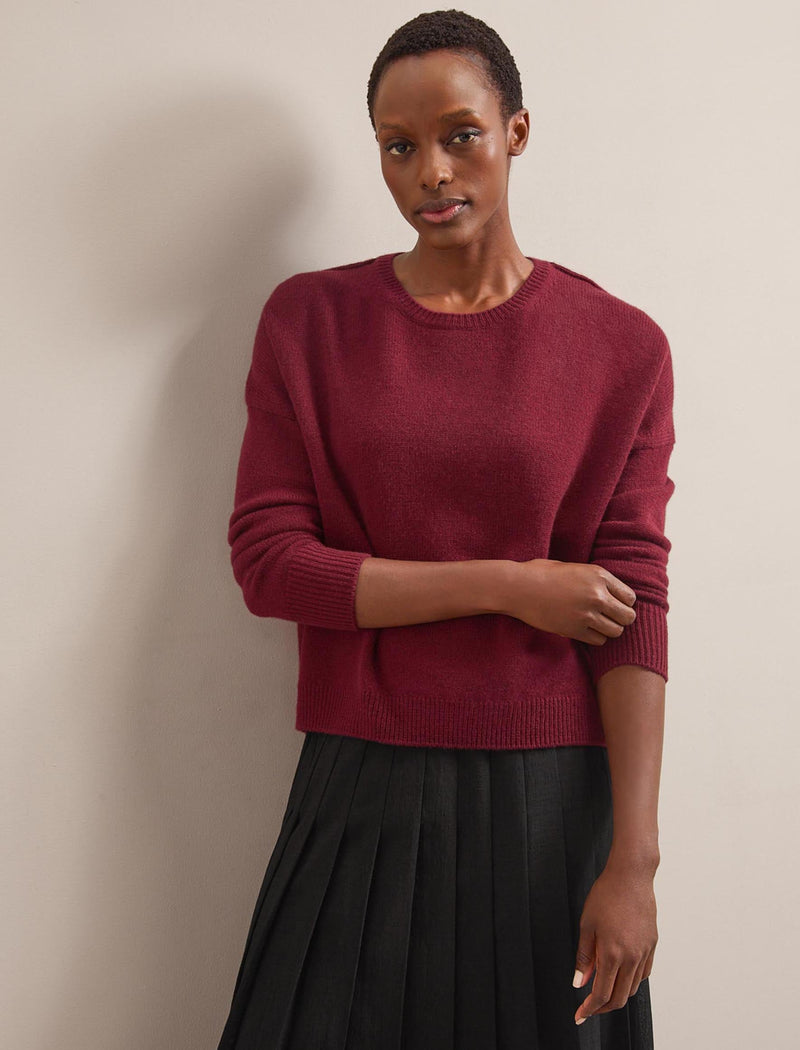 Lainey Cashmere Jumper - Burgundy