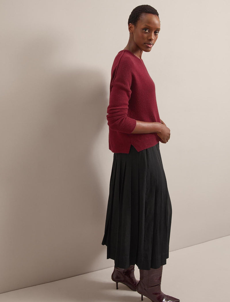 Lainey Cashmere Jumper - Burgundy