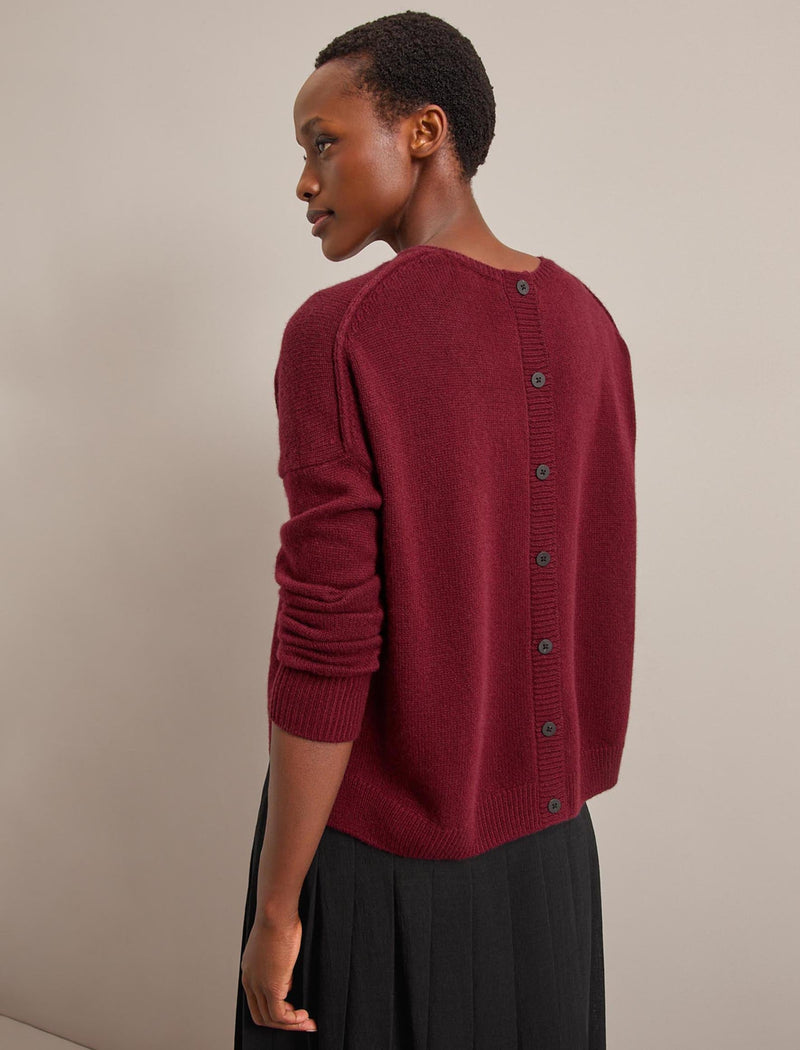 Lainey Cashmere Jumper - Burgundy