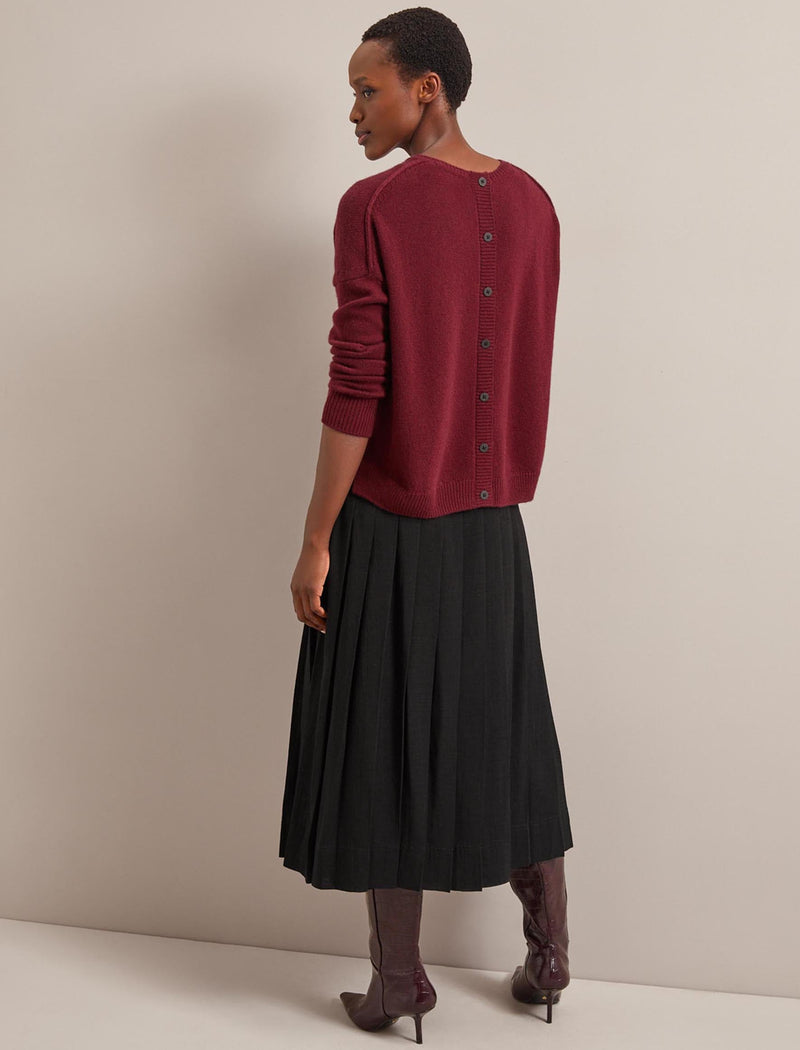 Lainey Cashmere Jumper - Burgundy