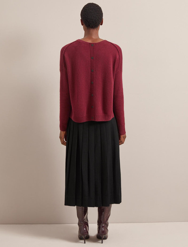 Lainey Cashmere Jumper - Burgundy