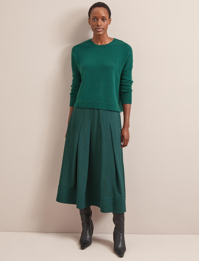 Lainey Cashmere Jumper - Mid Green