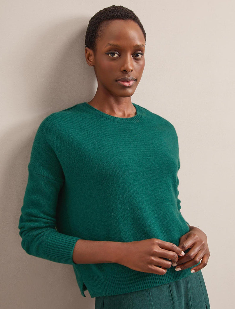 Lainey Cashmere Jumper - Mid Green