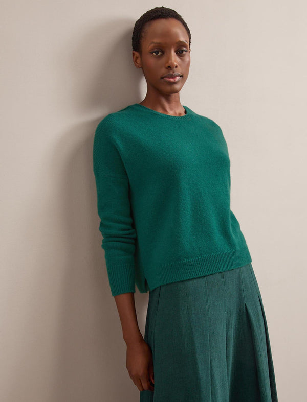 Lainey Cashmere Jumper - Mid Green