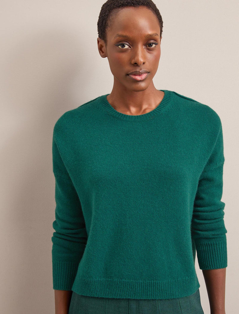 Lainey Cashmere Jumper - Mid Green