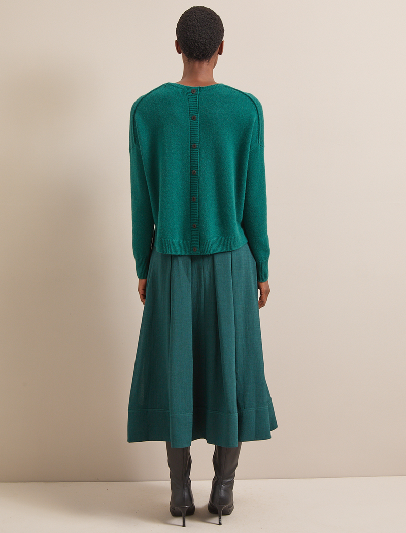 Lainey Cashmere Jumper - Mid Green